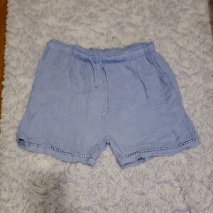 New Directions Sky Blue High Waist Shorts